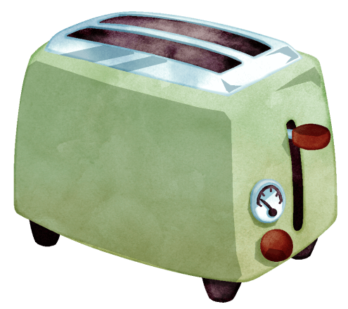 ポップアップトースターは手軽にトーストを作る調理家電です。縦に入れた食パンが、焼けるとポンと飛び出る様は、朝の風景にぴったりです。